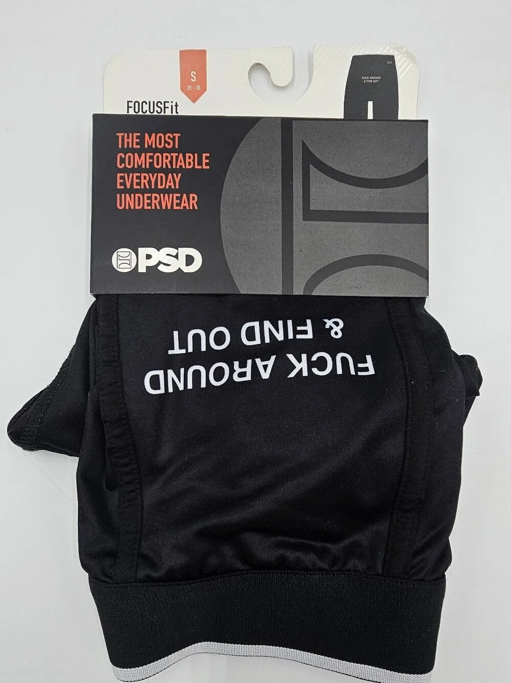 Psd Focusfit *uck Around And Find Out Print Boxer Briefs Mens Size Small